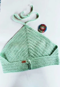 Cropped Top de Crochê Triângulo - Artesanato e Personalizados