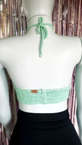 Cropped Top de Crochê Triângulo - Artesanato e Personalizados