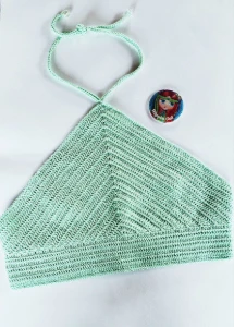 Cropped Top de Crochê Triângulo - Artesanato e Personalizados