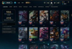 Ouro 3 com TODOS os Champs e 156 Skins +2 Prestigios +1 Rara - League of Legends LOL