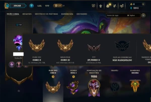 Ouro 3 com TODOS os Champs e 156 Skins +2 Prestigios +1 Rara - League of Legends LOL