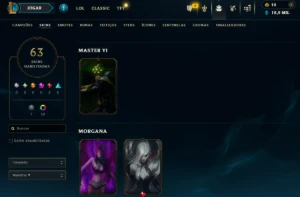 Conta de League of legends, mestre com 70 % de winrate LOL