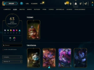 Conta de League of legends, mestre com 70 % de winrate LOL