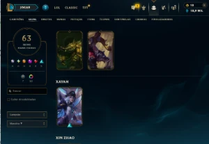 Conta de League of legends, mestre com 70 % de winrate LOL