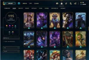 Conta prata 4 com 135 Champs e 125 Skins - League of Legends LOL