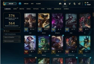 Conta prata 4 com 135 Champs e 125 Skins - League of Legends LOL