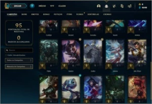 Conta Ouro 3 COM MUITO ESPOLIO DE SKINS - League of Legends LOL