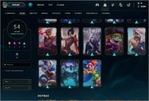 Conta LoL - Ouro 4 - LVL 231 - 54 skins e 114 campeões - League of Legends