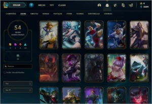 Conta LoL - Ouro 4 - LVL 231 - 54 skins e 114 campeões - League of Legends
