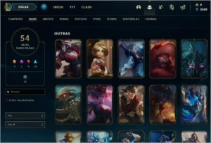 Conta LoL - Ouro 4 - LVL 231 - 54 skins e 114 campeões - League of Legends