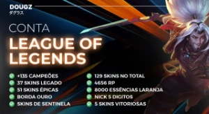 🔥 CONTA LOL - A MELHOR DO SITE - 5 SKINS VITORIOSAS E +🔥 - League of Legends