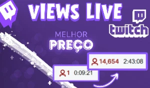 Visualizações Twitch Online | 1H | 24H | 7 DIAS | 30 DIAS