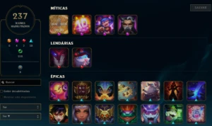 Conta League of Legends 151 skins lv 665  LOL
