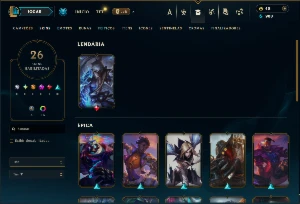 Esmeralda 4 com 55 Champs e 26 Skins + 3 Vitoriosas - League of Legends LOL