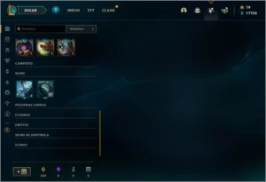 CONTA LOL PLAT 4 ( 318 SKINS + 800RP ) - League of Legends