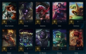 MORGANA VITORIOSA LEAGUE OF LEGENDS LV30 22SKIN 69CAMPEOES LOL