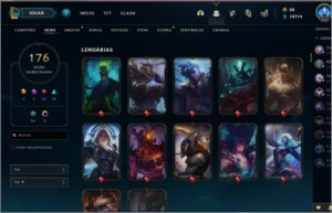 conda de league of legends  176 skins  barata LOL
