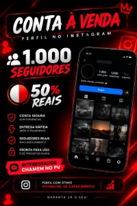 Conta Com 1000 Seguidores No Instagram [Reais] - Redes Sociais