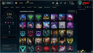 CONTA DO LOL PLATINA 1 TODAS AS SKINS ULTIMATE - League of Legends