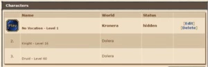 DRUID 60 EM DOLERA - HARDCORE PVP (MUITO BARATO) - Tibia