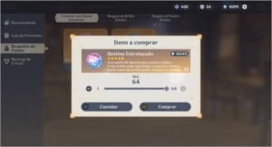 Genshim Impact Ar44 + Qiqi + 10290 Gemas + 5 Destino - Genshin Impact