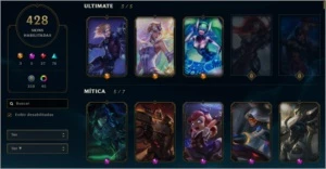 Borda Challenger 429 skins 5 skins hextec email de criação. - League of Legends LOL