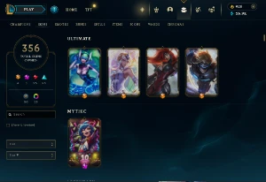 Conta Lol Full Acesso - 356 Skins - Todos Campeões - Chromas - League of Legends