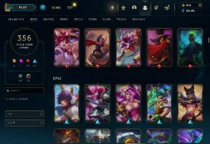 Conta Lol Full Acesso - 356 Skins - Todos Campeões - Chromas - League of Legends