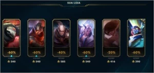 Conta lvl 55 para smurf, gold1  ex plat3 - League of Legends LOL