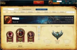 League Of Legends Prata 2 ( Skins Ultimate) SEASON 6 LOL