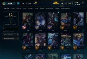 Diamante 4 com 45 Champs e 49 Skins - League of Legends LOL