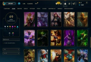Diamante 4 com 45 Champs e 49 Skins - League of Legends LOL
