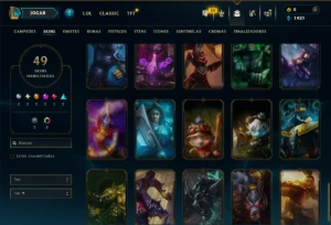 Diamante 4 com 45 Champs e 49 Skins - League of Legends LOL
