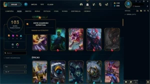 Conta LOL Gold IV(136C/103SK) dados de criação e skin rara! - League of Legends