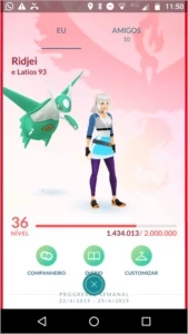 Conta de Pokemon Go . 100% segura. - Pokémon