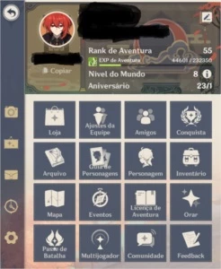 Conta Genshin Impact end game vários T5 e todos T4