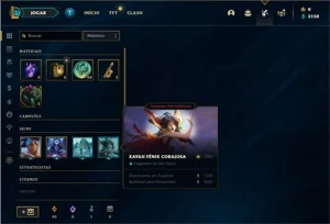 Conta platina 4 com 27 Champs e 6 Skins + 4 Fragmentos Epico - League of Legends LOL