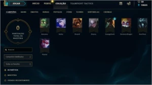 Conta league of legends level 26, 6 skins e 10k de EA LOL