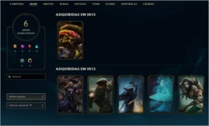 Conta league of legends level 26, 6 skins e 10k de EA LOL