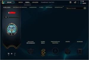 Conta league of legends level 26, 6 skins e 10k de EA LOL