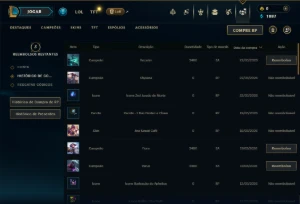Esmeralda 1 com 140 Champs e 13 Skins - League of Legends LOL
