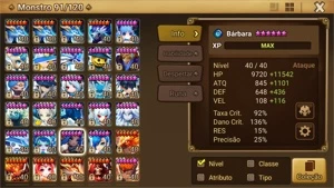 Conta SW mid pra end - Tricaru e BJ5 - Summoners War