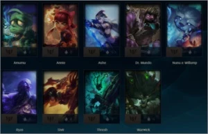 conta lvl 30 unranked,29 campeoes habilitados,7 skins, - League of Legends LOL
