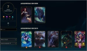 conta lvl 30 unranked,29 campeoes habilitados,7 skins, - League of Legends LOL