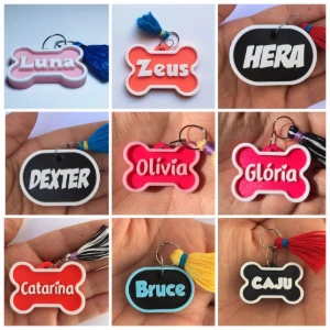 Plaquinha de Identificação Pet Personalizada