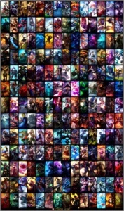 Conta League of Legends OURO 1, todos os champs e 182 skins LOL