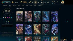 Conta League of Legends 1550 Skins, incluindo Pax TF LOL