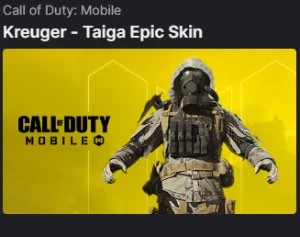 CALL OF DUTY: MOBILE KREUGER - TAIGA EPIC SKIN COD