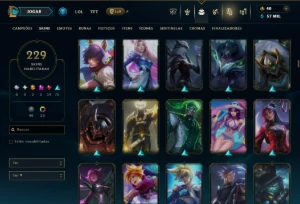 Ouro 3 com TODOS os Champs e 229 Skins ( SUP / JG ) - League of Legends LOL