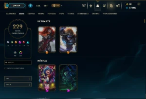 Ouro 3 com TODOS os Champs e 229 Skins ( SUP / JG ) - League of Legends LOL